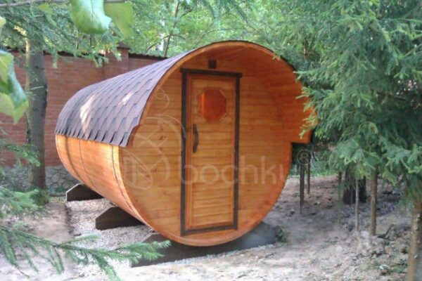 Round Lux14' 10" Outdoor Barrel Sauna