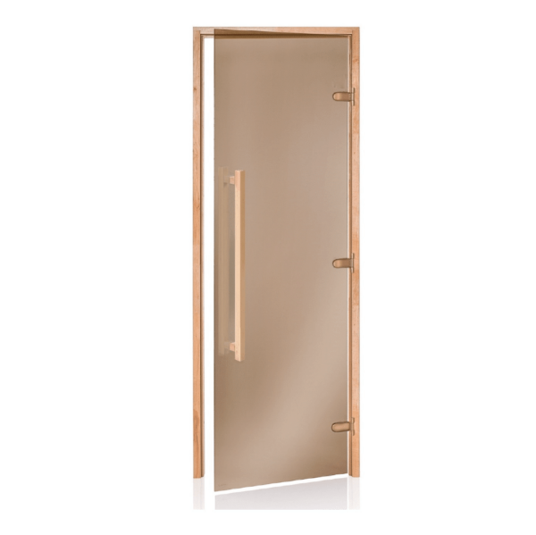 Alder Frame Door with Long Handle Bronze Glass690x1890mm(27 1/8" x 74 3/8")Right Hand Opening