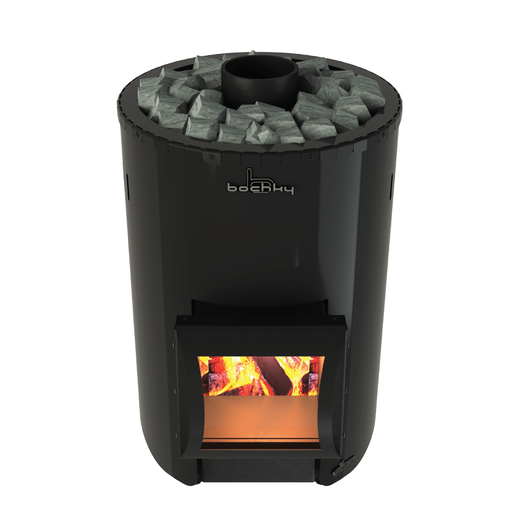 Grill'D Bochky Mini Short Wood-Burning Sauna Heater / Stove Interior Wood  Loading 