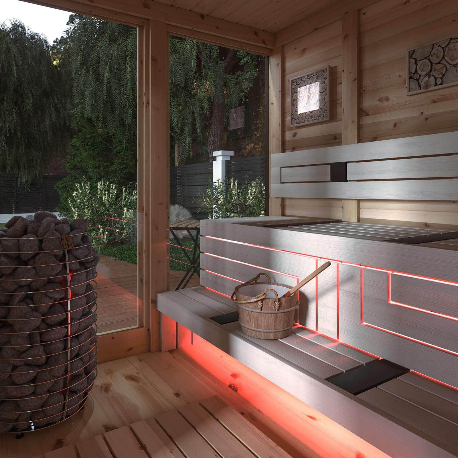 Outdoor Prefab Sauna Cabin 6.5 x 8