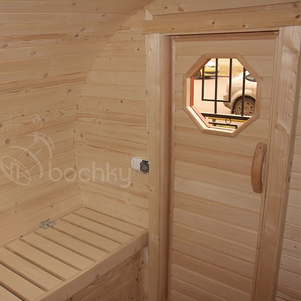 Oval 4x2 meters(13' 1 1/2" x 6' 6 1/2")Outdoor Barrel Sauna