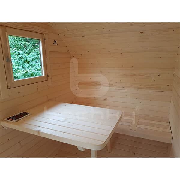 Oval 4x4 meters(13' 1 1/2" x 13' 1 1/2")Outdoor Barrel Sauna