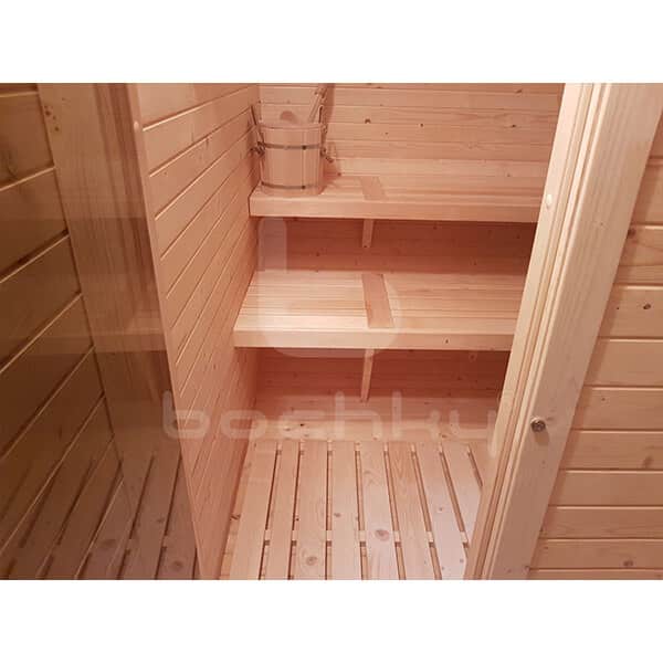 Oval 4x4 meters(13' 1 1/2" x 13' 1 1/2")Outdoor Barrel Sauna