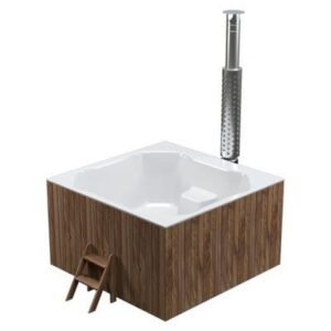Square Polar Spa Wood Fired Hot Tub with Heater
