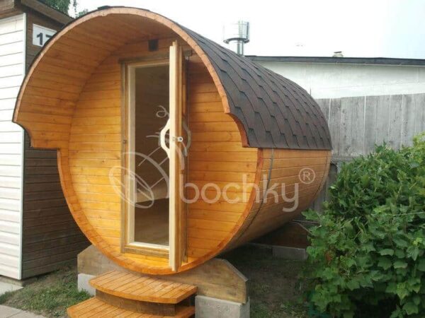 Round Economy8' 6" Outdoor Barrel Sauna