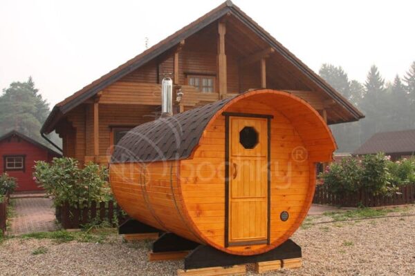 Round Comfort12' 6" Outdoor Barrel Sauna